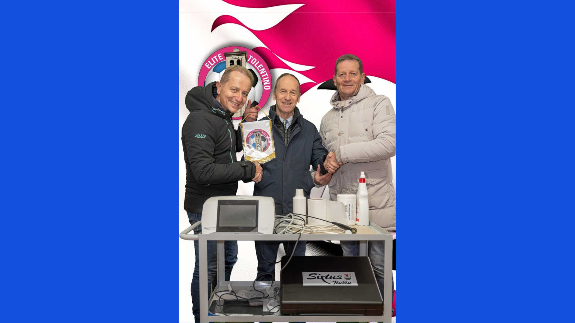 Il Dr. Alberto Marcelletti insieme al Presidente Gianluca Corvatta e al Vice Presidente Giuseppe Domizi